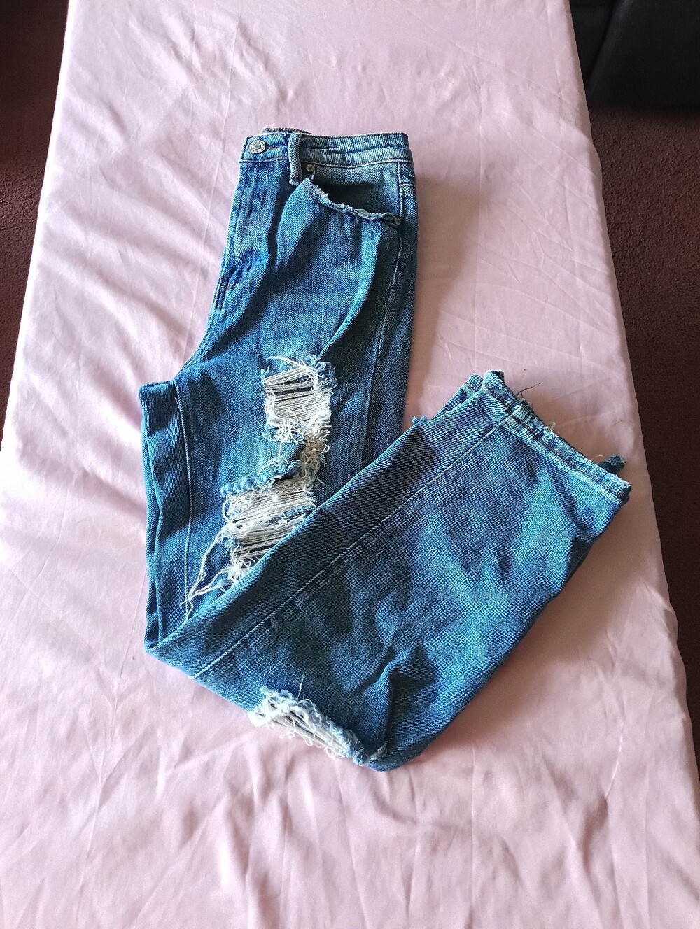 Dad Jeans Almost Famous Destroyed Distressed Jeans Size 5